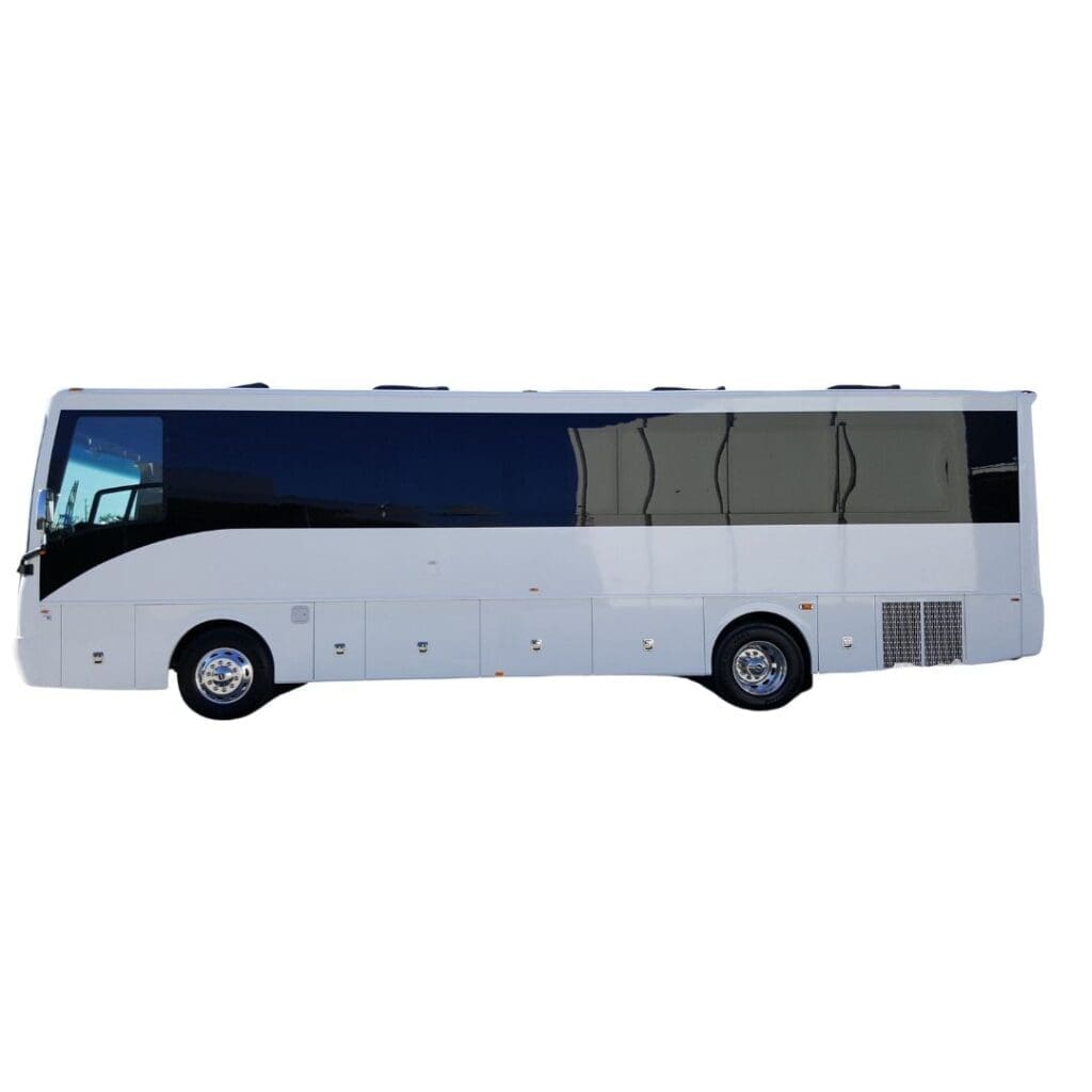 32 Passengers Party Bus White E